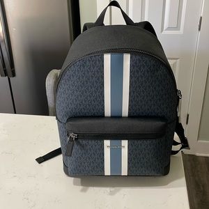 A brand new Navy Blue Michael Kors Back Pack/Travel bag! Never been used.